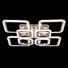 Світлодіодна люстра 192 Вт з підсвічуванням основи та пультом д/к коллір каркасу хром D-A9171/4+4 HR LED 3color dimmer, фото 8