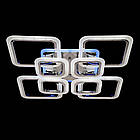 Світлодіодна люстра 192 Вт з підсвічуванням основи та пультом д/к коллір каркасу хром D-A9171/4+4 HR LED 3color dimmer, фото 9