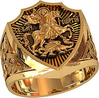 Кольцо перстень печатка Георгий Победоносец