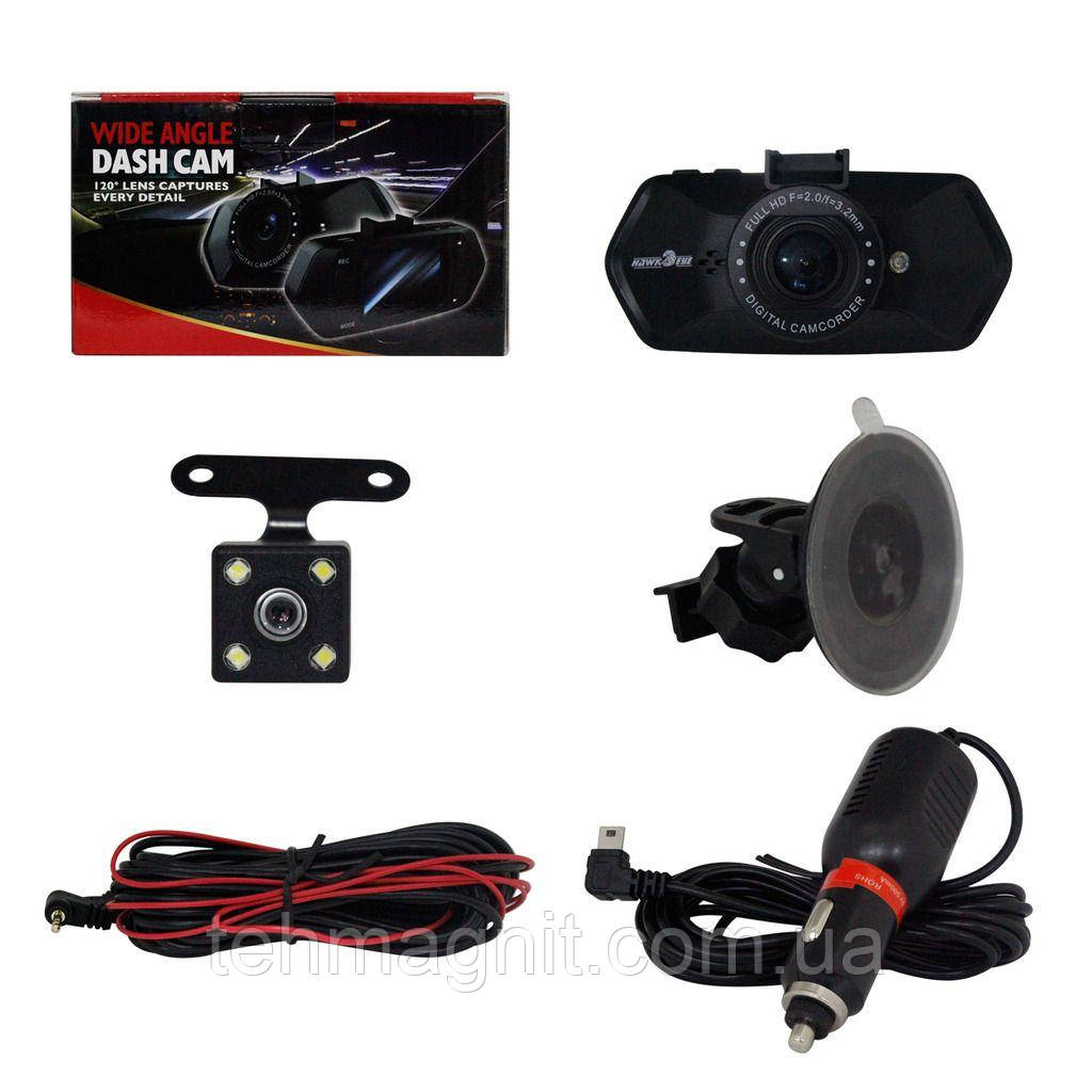 Автомобільний відеореєстратор JS-322 камера-реєстратор з мікрофоном HD 1080P (2 камери)