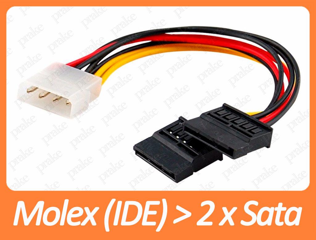 Переходник molex (IDE) to 2 x SATA Atcom - фото 2 - id-p1061605799