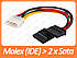 Перехідник molex (IDE) to 2 x SATA Atcom, фото 3