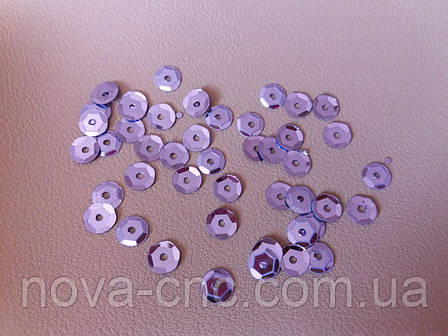 Пайетки круглые 7 мм сиреневый, фото 1