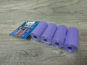 Пакети для прибирання за собаками з ароматом лаванди, М, 4 рулони по 20 шт., бузкові