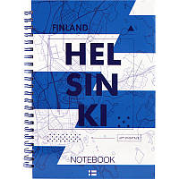 Блокнот на спіралі тверда обкл., А5, 96арк. Helsinki