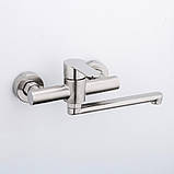 Змішувач для кухні (настінний) з неіржавкої сталі (SUS304) SANTEP 1116ES, фото 3