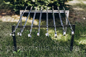 Набір шампурів з нержавіючої сталі, 8 шт + підставка + сагайдак