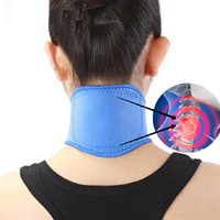 Турмалиновая накладка на шею согревающая с магнитами Синяя