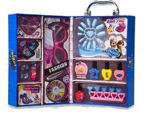 Ігровий набір дитяча косметика у валізі Frozen — лак для нігтів, тіні, окуляри, прикраси