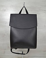 Качественный молодежный сумка-рюкзак черного цвета
