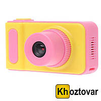 Детский фотоаппарат DVR Photo Camera Kids V7 Розово-желтый