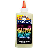 Клей, светящийся в темноте, белый, 266мл, Elmer's Glow in the dark Natural glue - клей для слаймов