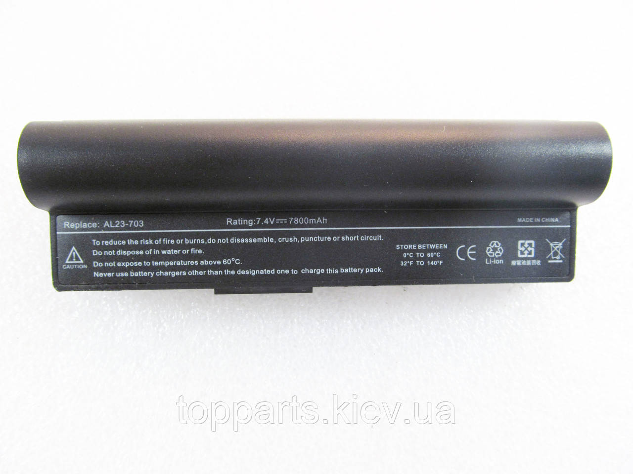 Батарея для ноутбука Asus AL22-703, 7800mAh, 6cell, 7.4V, Li-ion, черная,