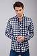 Чоловіча кашемірова сорочка G-port в клітку біла з синним 1122, фото 2