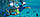 Набір для плавання 2 в 1 (панорамна маска FREE BREATH AG M2068G (L/XL) + короткі спортивні ласти (розмір L)) Голубий, фото 8