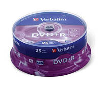 VERBATIM DVD+R 4,7Gb 16x DATA LIFE Tape Cake 25 pcs 43831