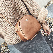 Жіноча сумка через плече Crown корона коричнева Жіноча сумочка Клатч, фото 2