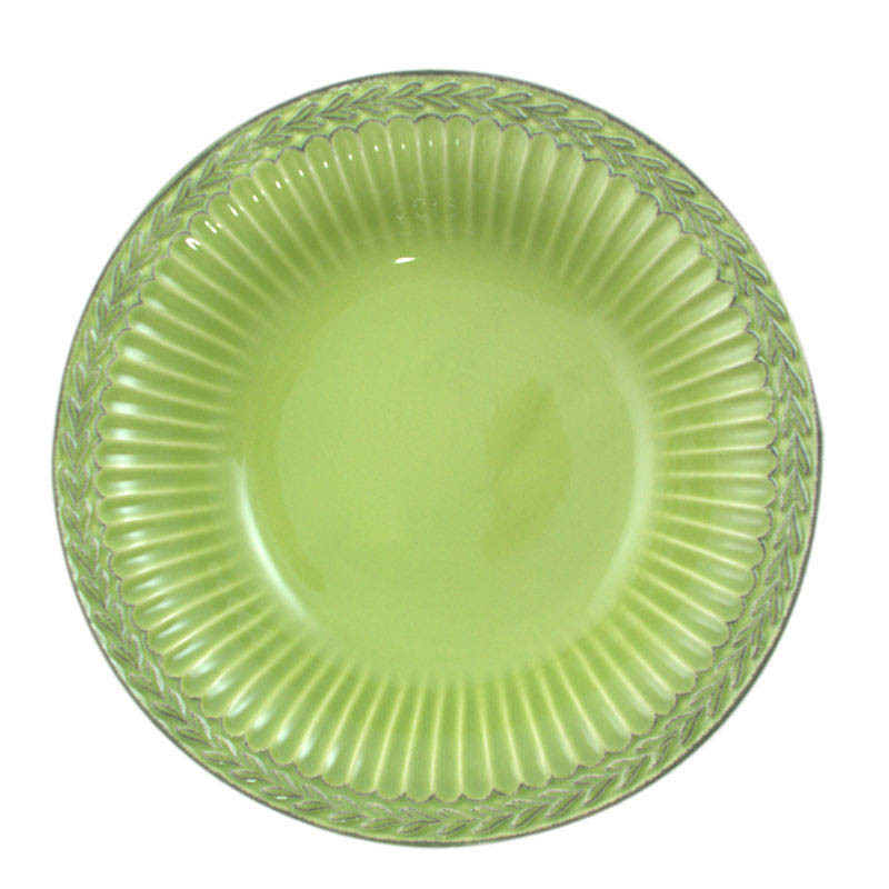 Набір тарілок для супу Італія Bizzirri Venezia Verde 24 см, 6 шт (188216024G)