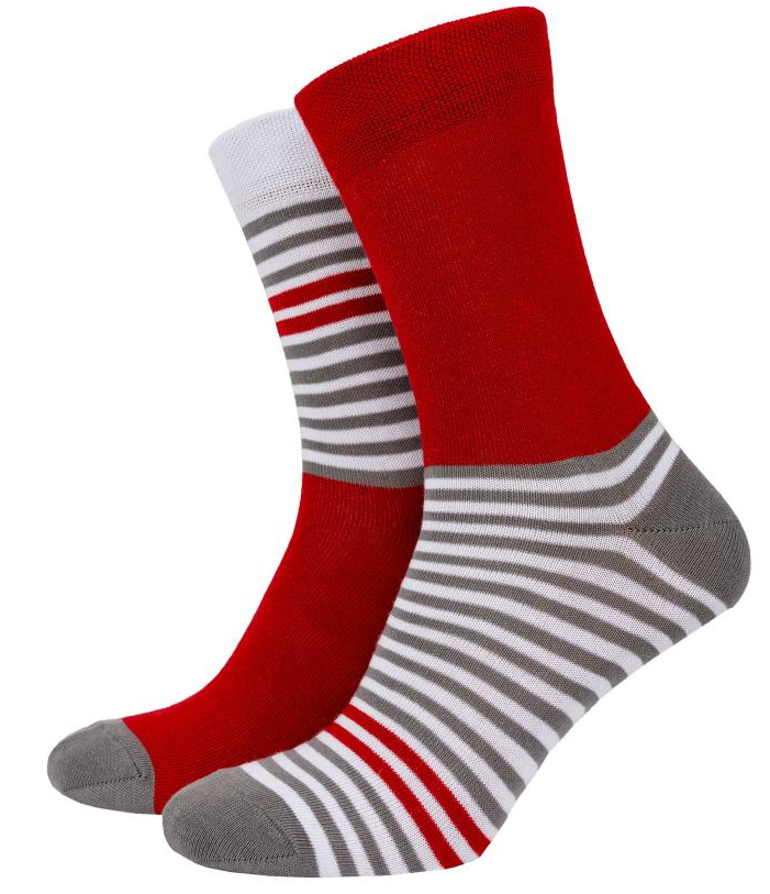 Шкарпетки Mushka Gray-red stripe (GRS001) 41-45, фото 1