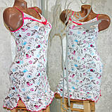 Розмір 44-46 (M). Сорочка для сну, жіноча сорочка метелик, трикотажна нічна іграшка з мереживом, віскоза, Туреччина, фото 7