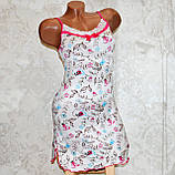 Розмір 44-46 (M). Сорочка для сну, жіноча сорочка метелик, трикотажна нічна іграшка з мереживом, віскоза, Туреччина, фото 4