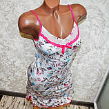 Розмір 44-46 (M). Сорочка для сну, жіноча сорочка метелик, трикотажна нічна іграшка з мереживом, віскоза, Туреччина, фото 5