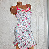 Розмір 44-46 (M). Сорочка для сну, жіноча сорочка метелик, трикотажна нічна іграшка з мереживом, віскоза, Туреччина, фото 6