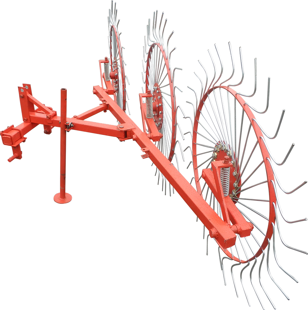 Граблі  ШИП до трактора ворушилки 3-колісні Сонечко (кріплення 3х точка)