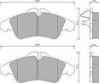 Тормозные колодки передние система ATE Mercedes Vito 2.3D/2.2CDI 96-03 Fomar 627281