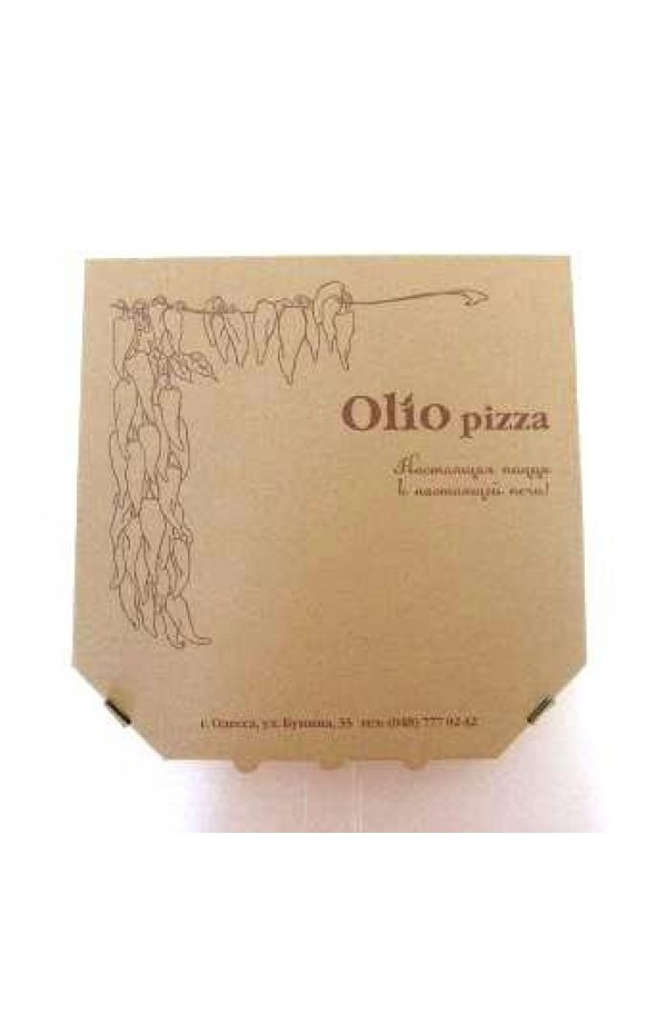 Коробка для пиццы из гофр картона бурая 300х300х30 мм. - фото 2 - id-p1061823689