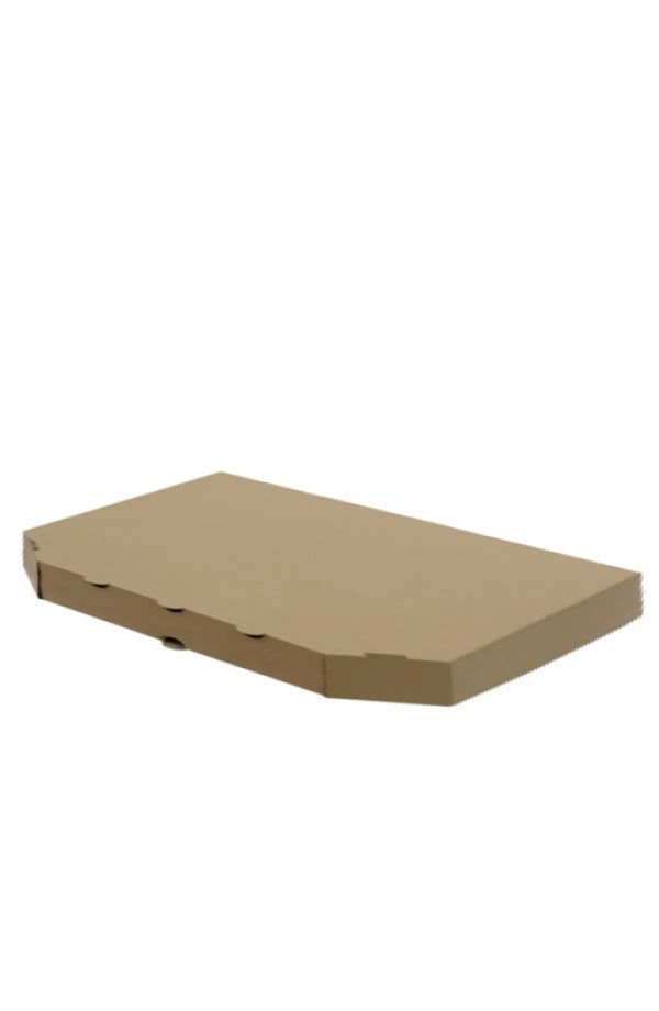 Коробка для половинки пиццы из гофр картона бурая 160х320х40 мм. - фото 1 - id-p1061823697