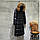Зимовий довгий пуховик з натуральним хутром, зимовий пухове пальто, чорний, фото 7