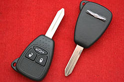 Корпус для ключа Chrysler 3 кнопки с резинкой вариант 1