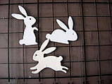 Набір вирубування з паперу та картону. Кролики, 18х23 мм, 20 штук, фото 2