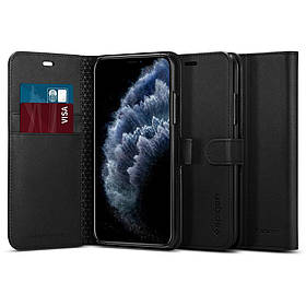 Книжка-Чохол Spigen для iPhone 11 Pro Max Wallet S, Black