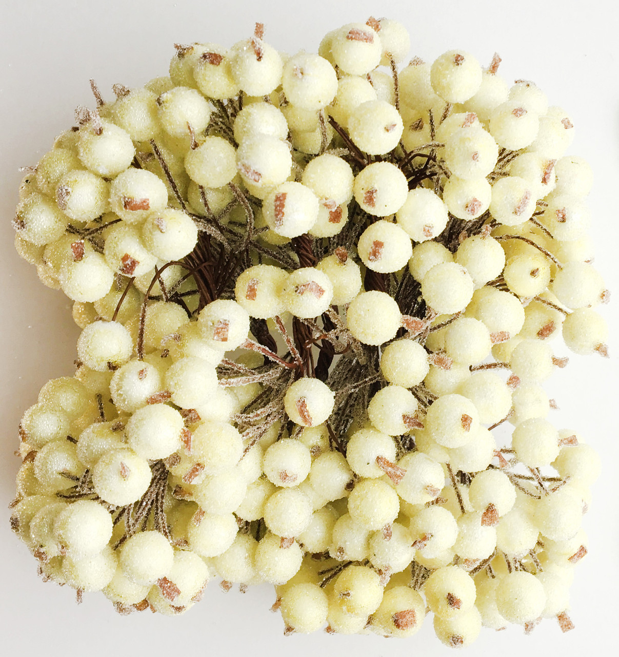 Ягідки в цукрі декоративні кремові 400 шт 12 мм, фото 1