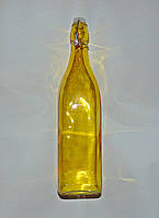 Пляшка з бугельним корком 1 л жовтого кольору