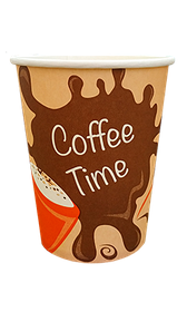 Стакан паперовий одношаровий Coffee Time 250 мл. 50 шт.