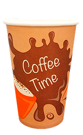 Стакан паперовий одношаровий Coffee Time 340 мл. 50 шт.