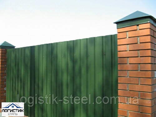 Профнастил Т-8 ПС-8 — 10 для забору, вишневий коричневий зелений