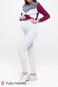 Теплі лосини на хутрі для вагітних BERTA NEW 12.49.033 сірий меланж