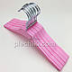 Плічка вішаки для одягу пластикові W-DP38 рожевого кольору, довжина 380 мм, фото 3
