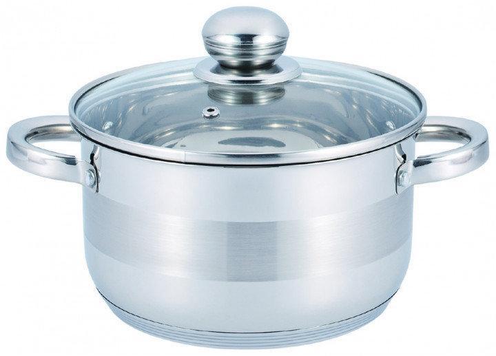 Кастрюля Benson BN-216 1,0 л с крышкой из нержавеющей стали 9-слойное дно