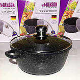 Кастрюля Benson BN-307 4,2 л с крышкой с мраморным покрытием, фото 5