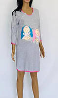 Жіноча утеплена нічна туніка для вагітних і годуючих мам байка
