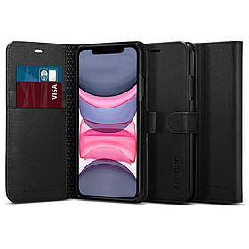 Книжка-Чохол Spigen для iPhone 11 Wallet S, Black