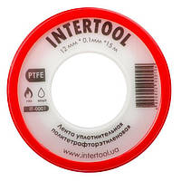 Стрічка тефлонова, фумстрічка, 15 м INTERTOOL IT-0001