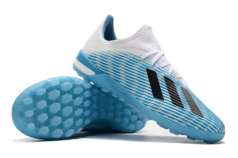 Футбольні сороконіжки adidas X 19.1 TF Bright Cyan/Core Black/Pink