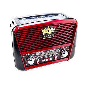 Радіоприймач Golon RX-455S Solar USB-роз'єм, Red
