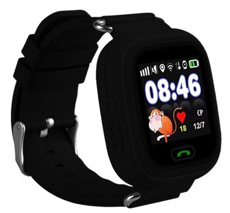 Дитячий смартгодинник з GPS Q90 (Smart Watch) Розумний годинник Чорний